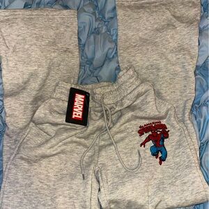 "The Amazing Spider-man" Grey Flare Sweatpants Size S